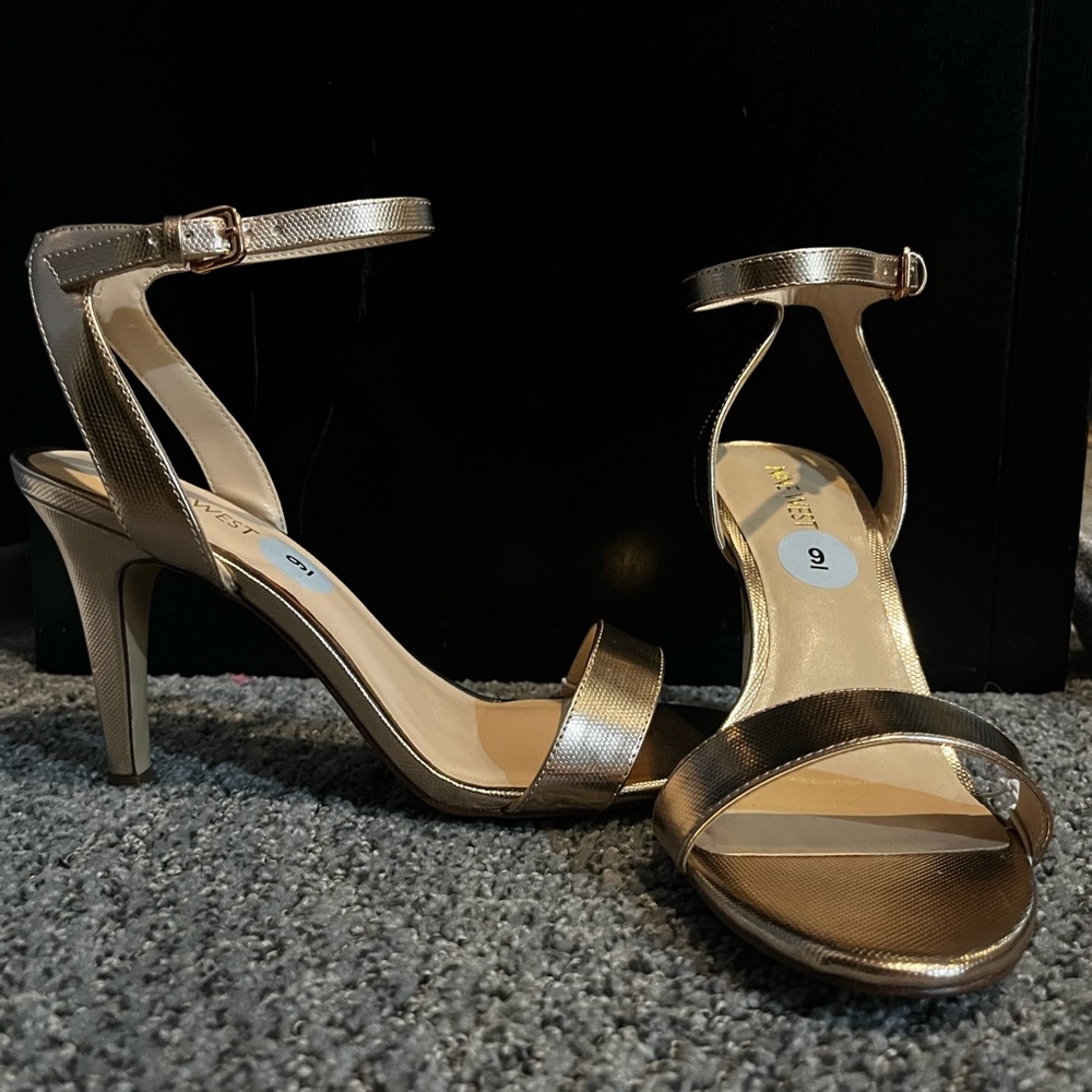 Nine West rose gold heels